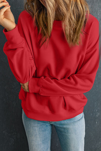 Round Neck Dropped Shoulder Sweatshirt – product image 7
