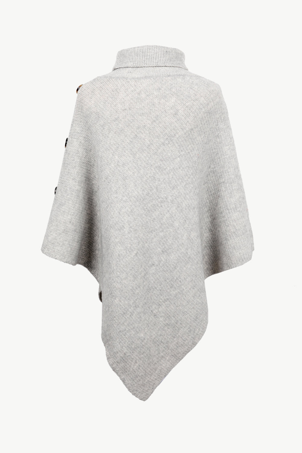 Turtleneck Buttoned Poncho – product image 12
