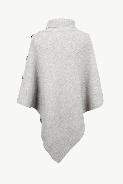 Turtleneck Buttoned Poncho – product image 12