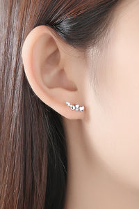 Zircon Heart 925 Sterling Silver Mismatched Earrings