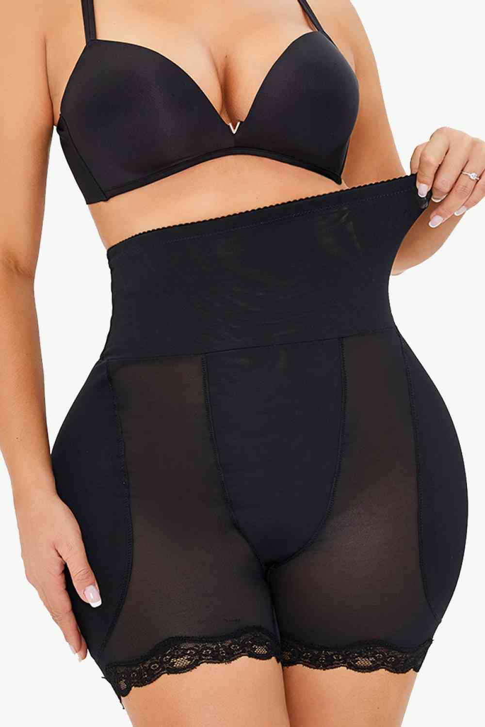 Full Size Lace Trim Pull-On Lifting Shaping Shorts – product image 3