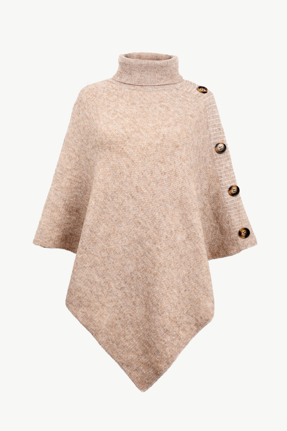 Turtleneck Buttoned Poncho – product image 20