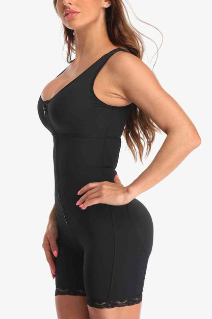 Full Size Zip-Up Lace Detail Shapewear – product image 4