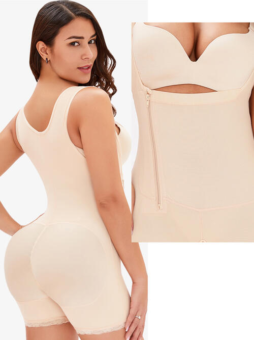 Full Size Side Zip Up Wide Strap Shapewear – product image 7