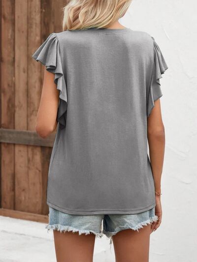 Notched Cap Sleeve T-Shirt – product image 14