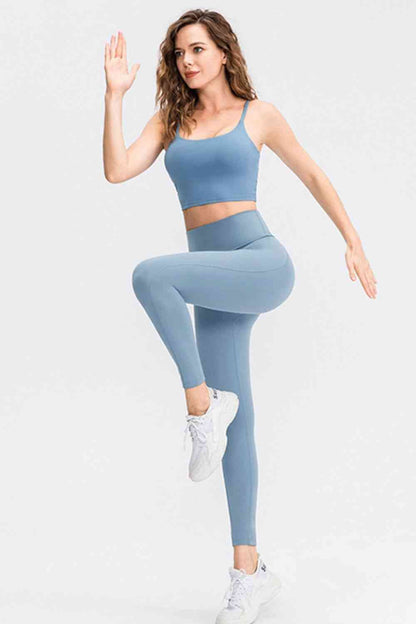 Slim Fit Wide Waistband Long Sports Pants – product image 6