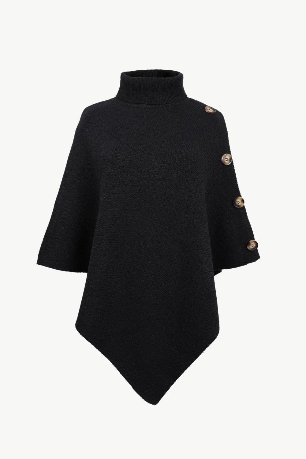 Turtleneck Buttoned Poncho – product image 14