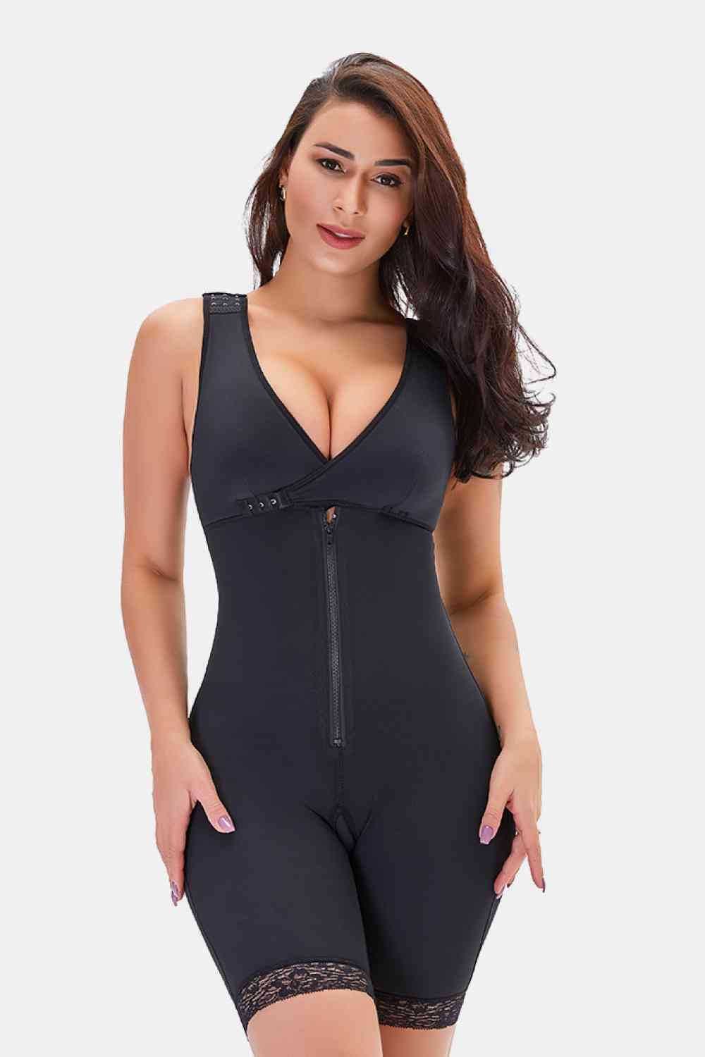 Full Size Lace Trim Shapewear with Zipper – product image 9