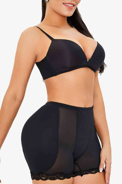 Full Size Scalloped Lace Trim Pull-On Shaping Shorts – product image 2
