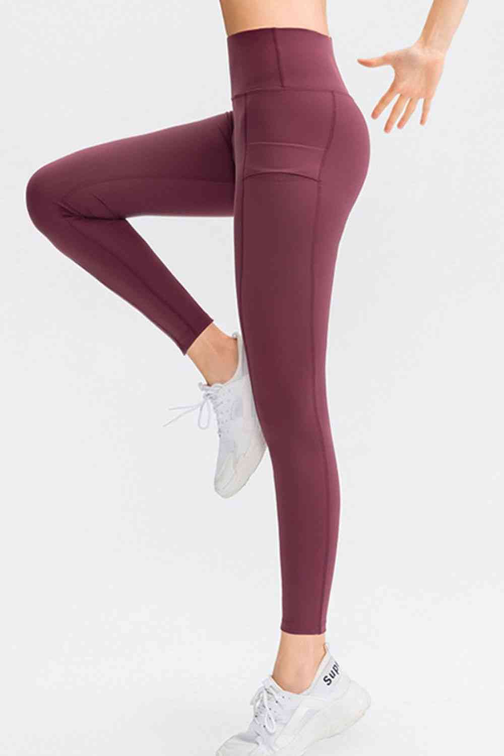 Wide Waistband Slim Fit Long Sports Pants with Pocket – product image 3