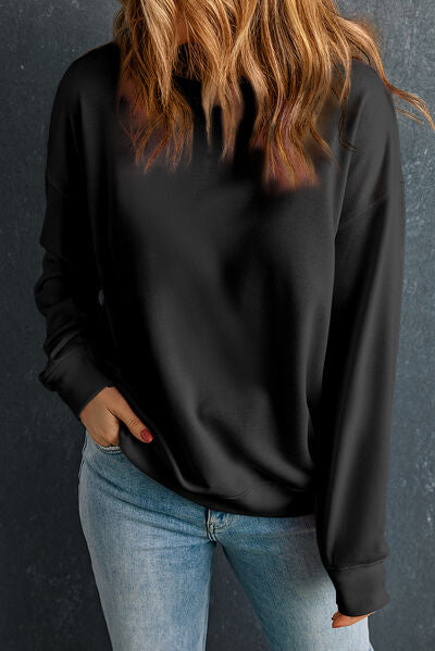 Round Neck Dropped Shoulder Sweatshirt – product image 1