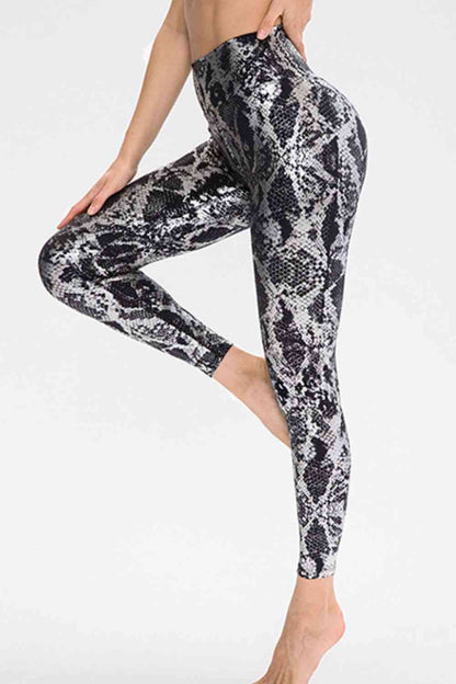 Animal Print Slim Fit Wide Waistband Long Sports Pants – product image 8