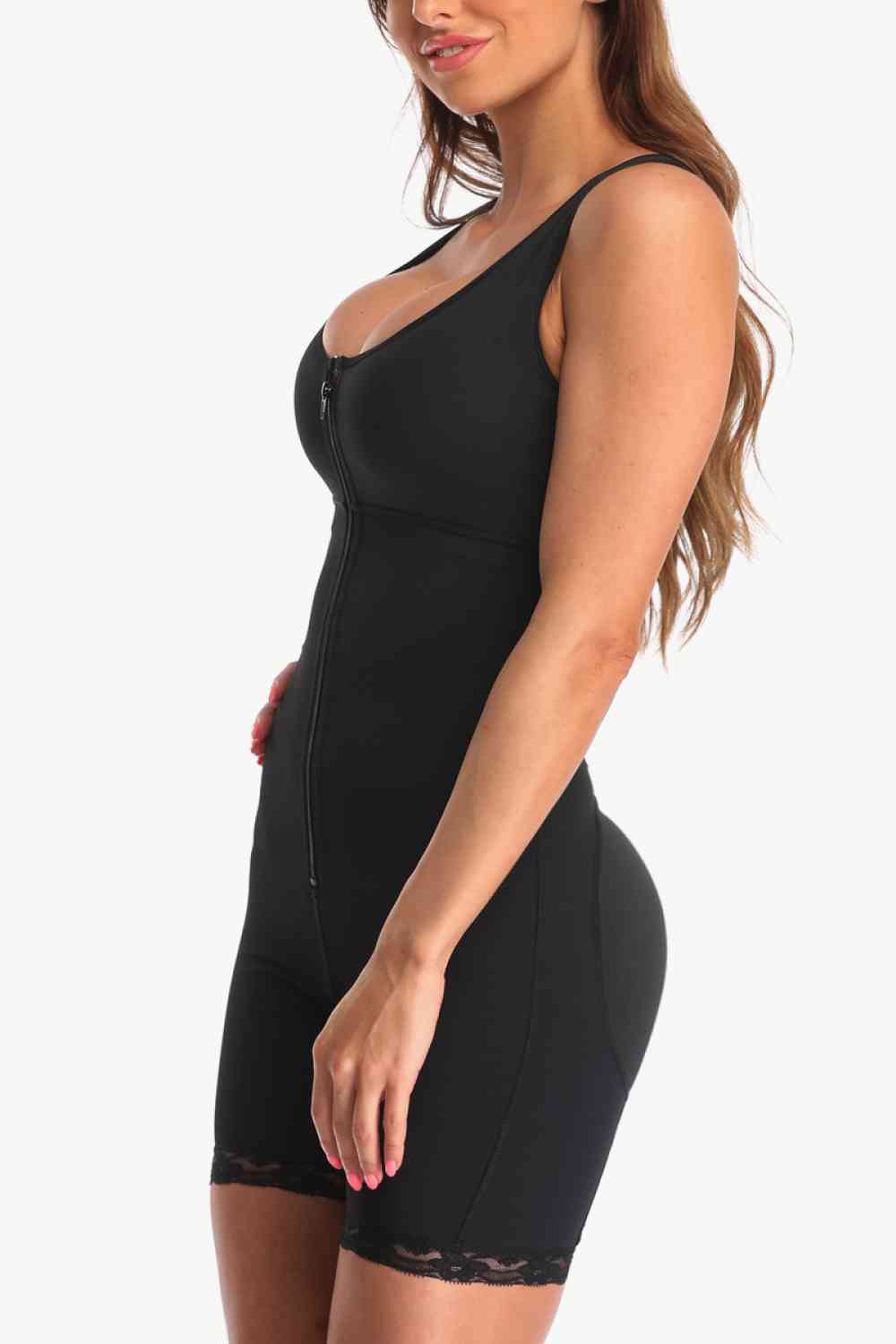 Full Size Zip-Up Lace Detail Shapewear – product image 6