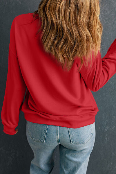 Round Neck Dropped Shoulder Sweatshirt – product image 6