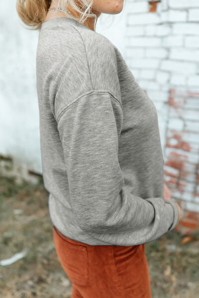 Round Neck Dropped Shoulder Sweatshirt – product image 10