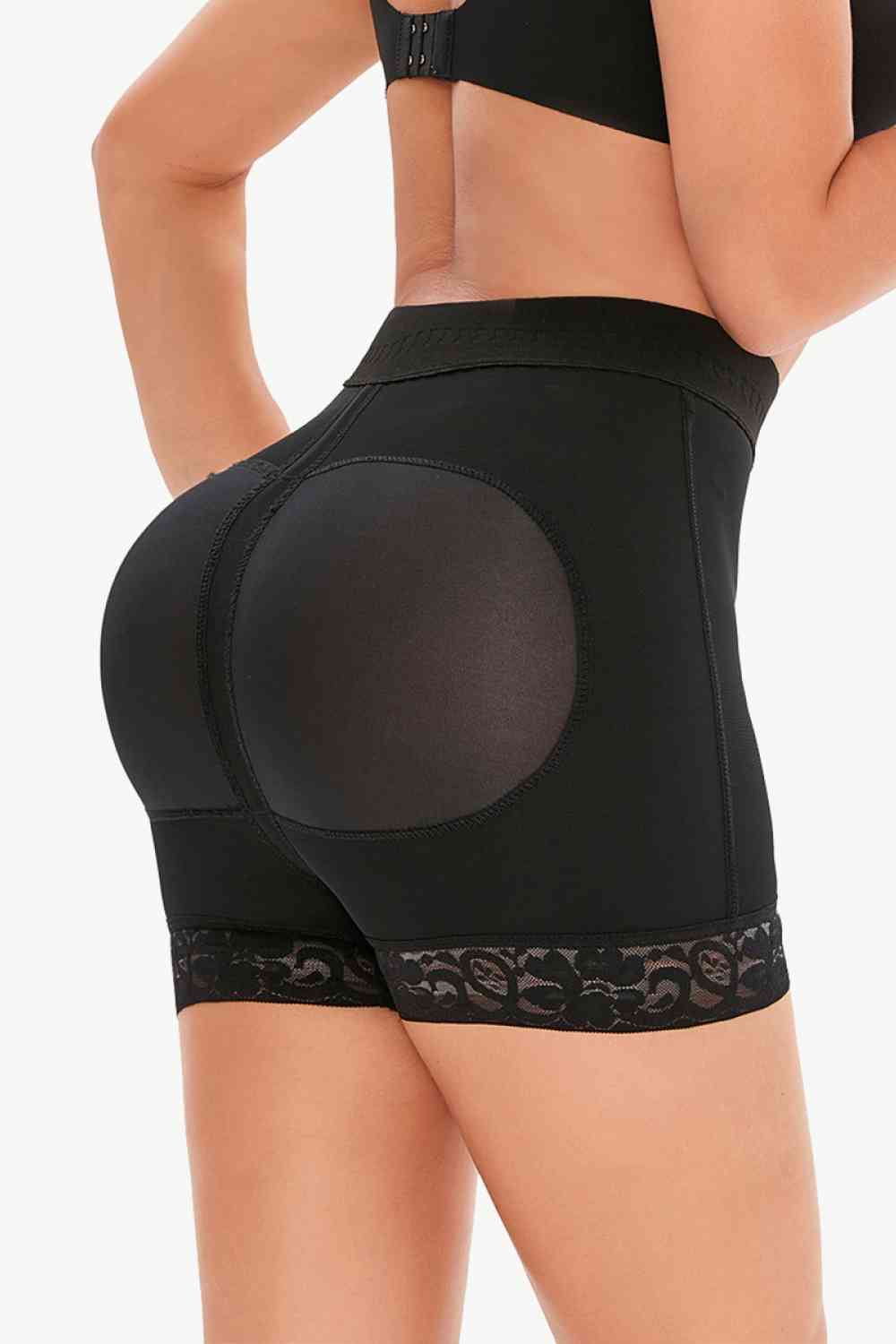 Full Size Pull-On Lace Trim Shaping Shorts – product image 2