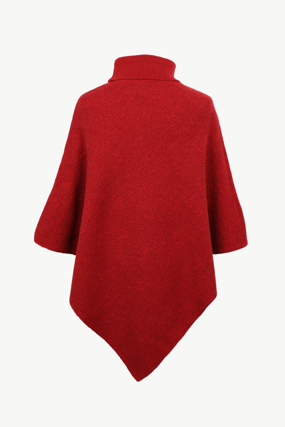 Turtleneck Buttoned Poncho – product image 9