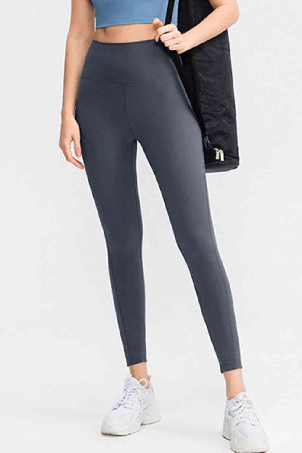 Slim Fit Wide Waistband Long Sports Pants – product image 1