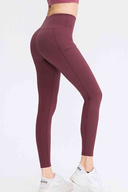 Wide Waistband Slim Fit Long Sports Pants with Pocket – product image 2