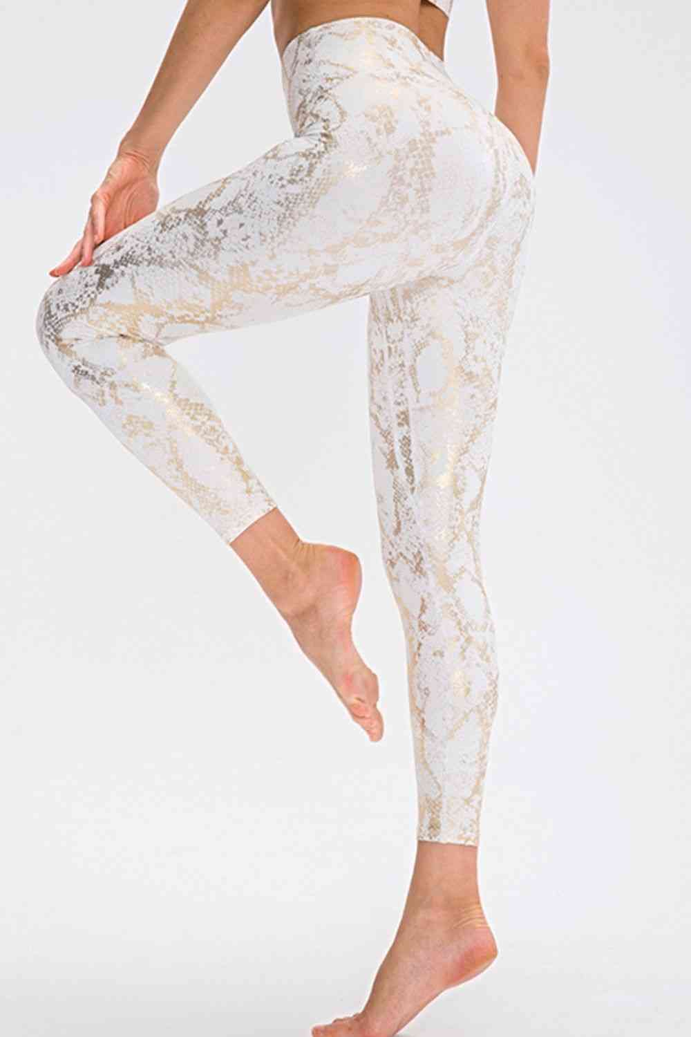 Animal Print Slim Fit Wide Waistband Long Sports Pants – product image 2