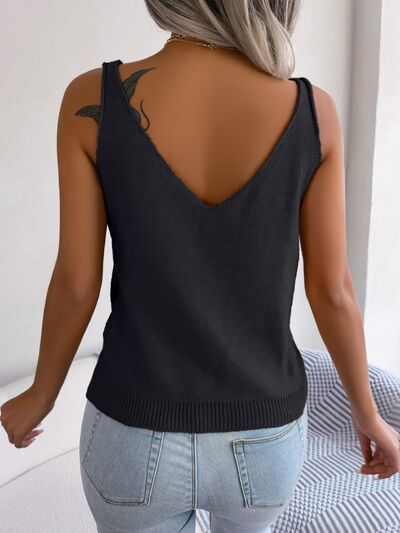 Cable-Knit Scoop Neck Knit Vest – product image 18