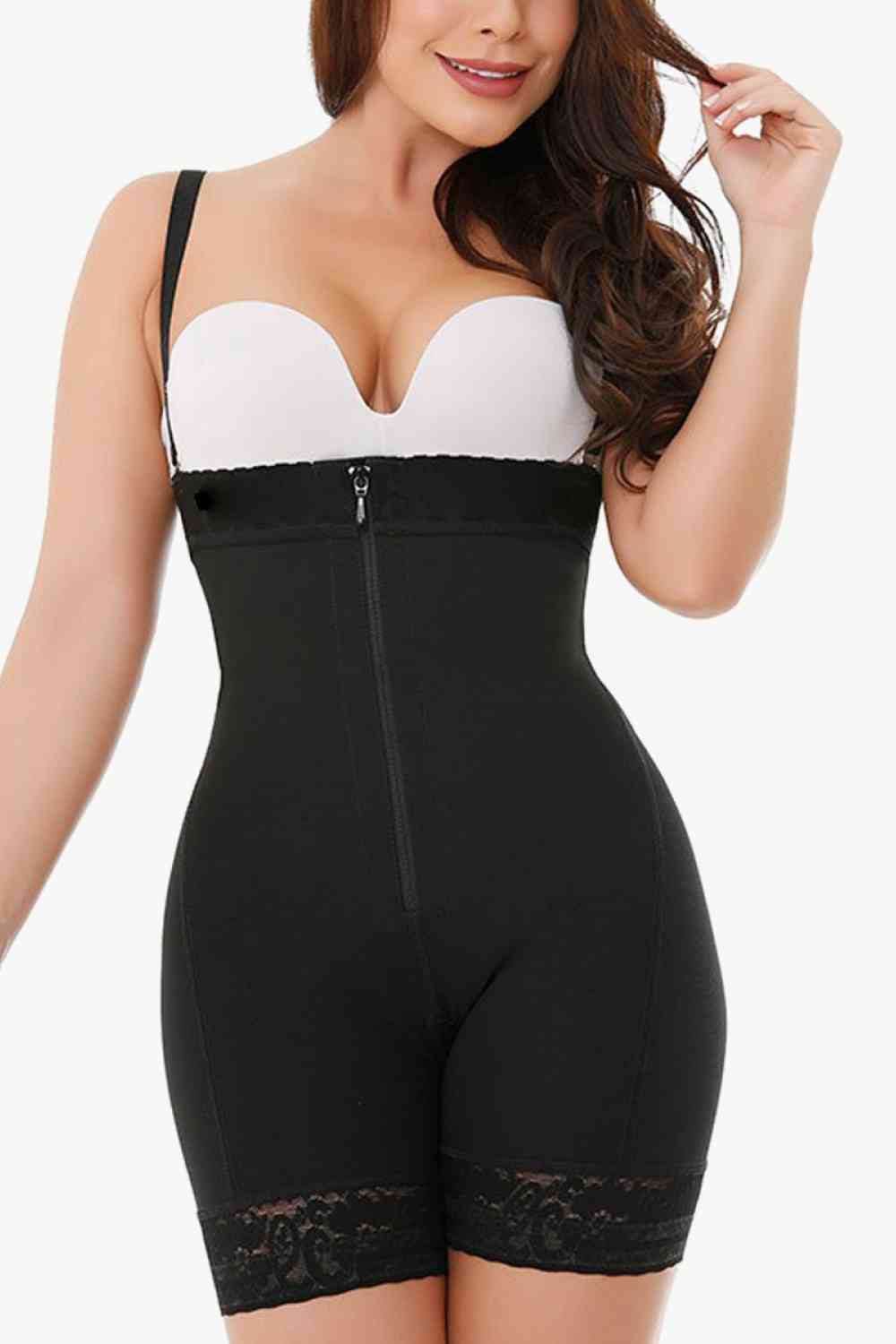 Full Size Zip Up Under-Bust Shaping Bodysuit – product image 1