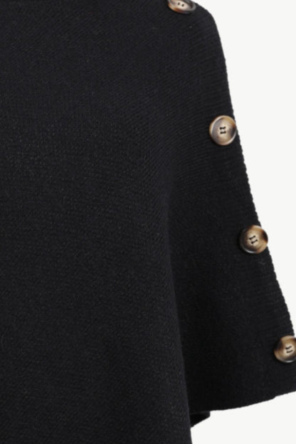Turtleneck Buttoned Poncho – product image 16
