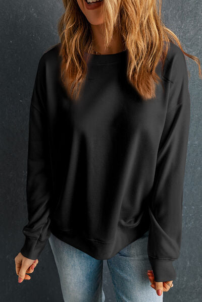 Round Neck Dropped Shoulder Sweatshirt – product image 4