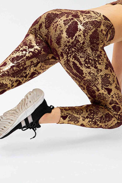 Animal Print Slim Fit Wide Waistband Long Sports Pants – product image 12