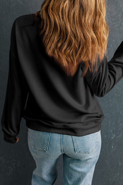 Round Neck Dropped Shoulder Sweatshirt – product image 3